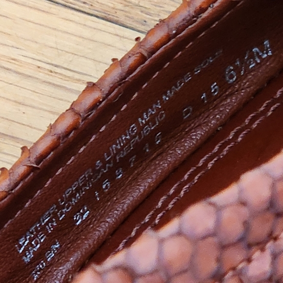 Tory Burch dark brown tan snakeskin leather ballet flat shoes size 6.5 - Picture 8 of 8